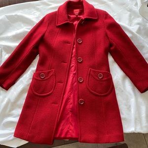 ESPRIT Outerwear Red Wool Coat size M